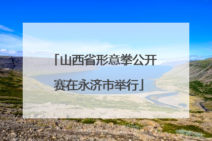 山西省形意拳公开赛在永济市举行